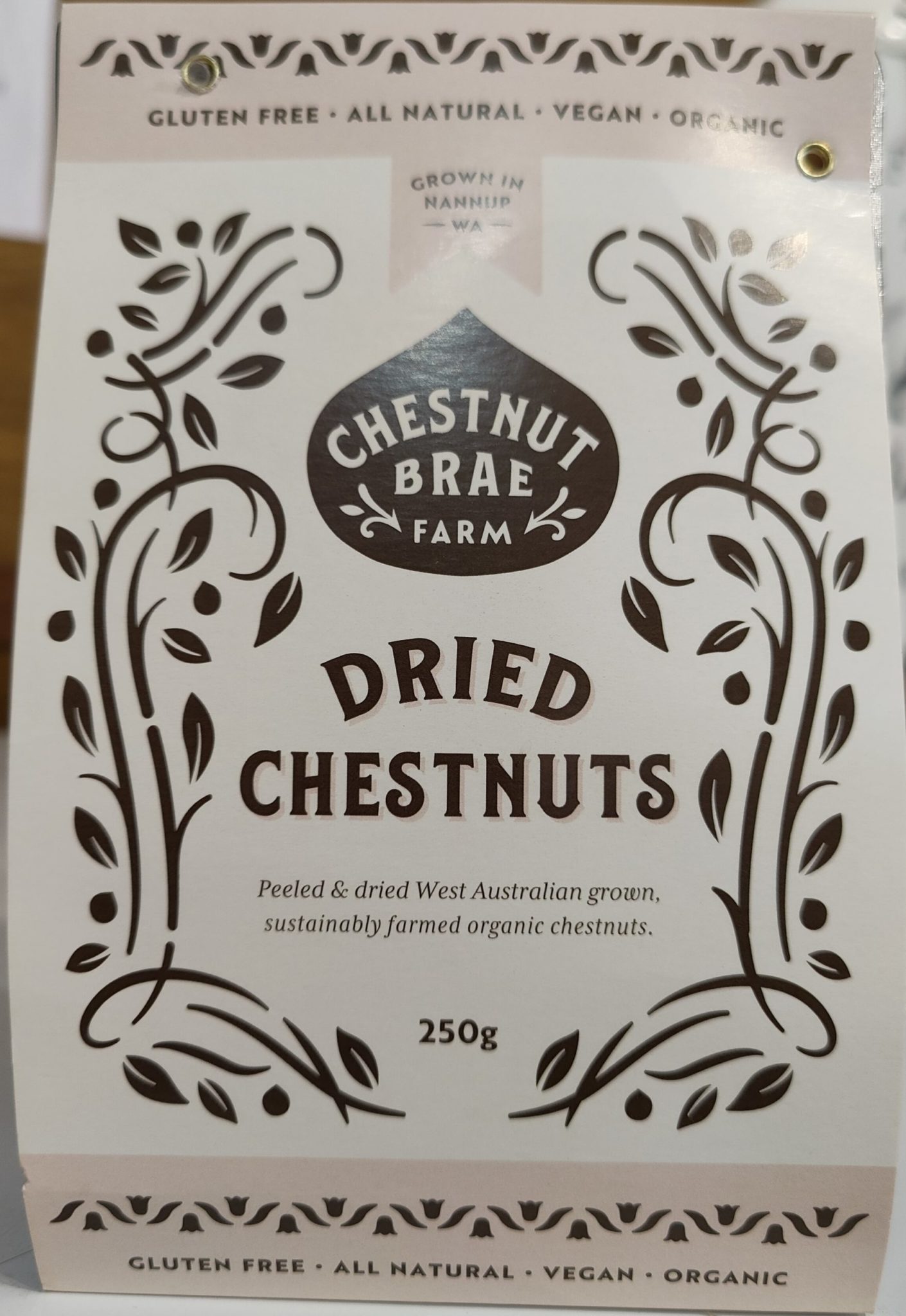 Dried Organic Chestnuts 250gm Chestnut Brae