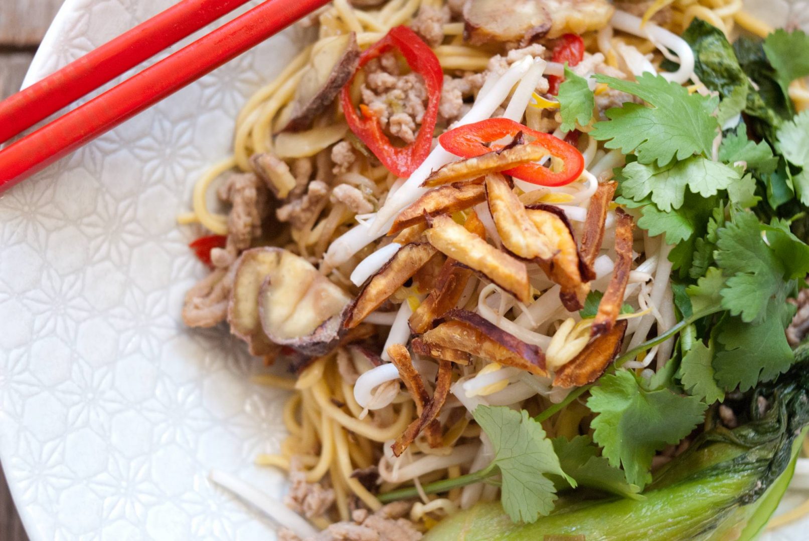 Chestnut and Pork Noodles | Chestnut Brae