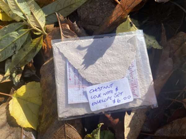 Handmade Chestnut Paper Love note set– 100% Recycled & Sustainably Crafted - Image 4