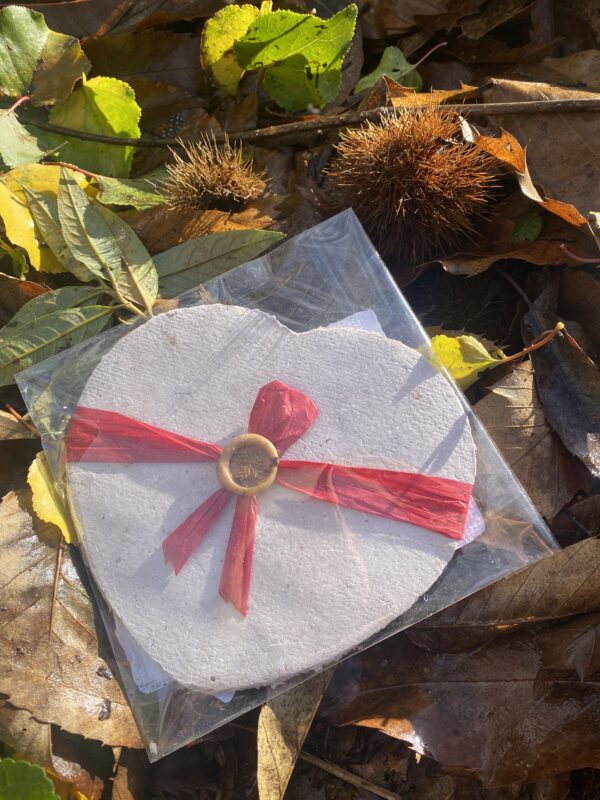 Handmade Chestnut Paper LGE Heart– 100% Recycled & Sustainably Crafted