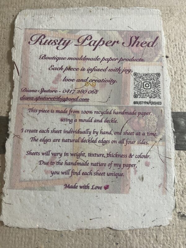 Handmade Chestnut Paper Circle Paper– 100% Recycled & Sustainably Crafted - Image 2